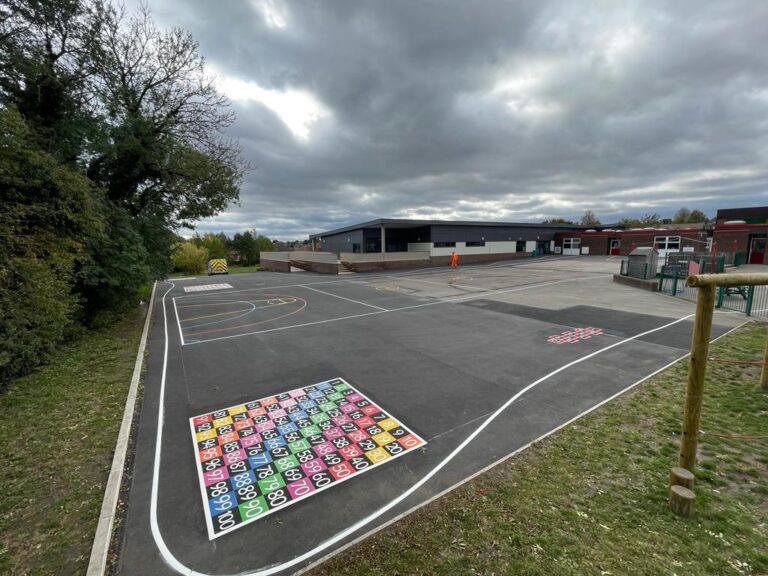 School playground line marking