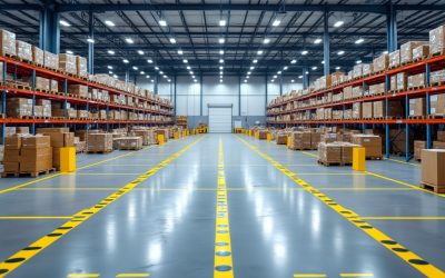 What to avoid when line marking in a warehouse?